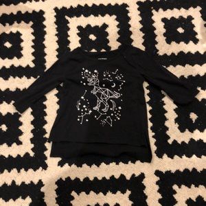 Girls size 6/6x dinosaur, stars, pearls t-shirt